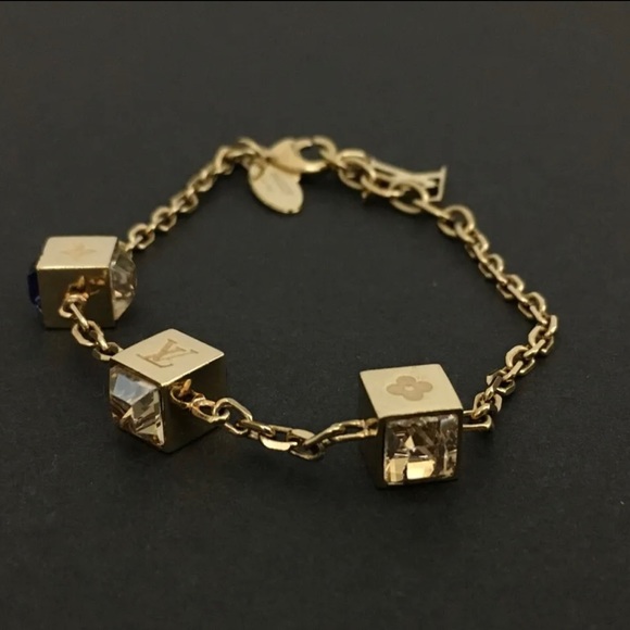 Authentic Louis Vuitton Gamble Bracelet blue/champagne colored - Picture 10 of 11